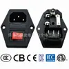 DB-14-01 Socket de pin tres en uno con portafusible de oreja fija, certificado CE, equipo de automatización industrial