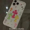 Funda tipo cruz dorada estilo coreano adecuada para Apple 17 Pro Max, iPhone 16, 3D 14 y los nuevos modelos Apple 15