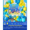 Conjunto de Balões de Aniversário Infantil para Crianças de 1 a 5 Anos, Suprimentos de Decoração para Cena de Festa, Conjunto Completo para Meninos e Meninas