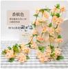 Simulación Flor de Cerezo Ratán Tubo de Aire Acondicionado Techo Tira Larga Techo Decoración de Interiores Flor de Plástico Ratán Enroscado Colgante