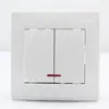 Yaki Factory Suministro de Exportación Estética Europea Blanco Doble Agujero Enchufe de Pared Tipo Doméstico 86 Enchufe de Pared Superficial