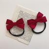 Pinza para el cabello de lazo rojo vino vintage elegante popular en internet dulce linda corazón de niña pinza para el cabello cuerda para el cabello cuerda para el cabello accesorios para el cabello
