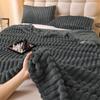 Manta de felpa de conejo transfronterizo, gruesa, para la siesta en la oficina, para el sofá, de forro polar coral, para el aire acondicionado.