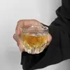 Conjunto de Copos de Uísque com Padrão de Geleira em Estoque para Atacado, Copo de Uísque Espesso à Prova de Explosão, Copo de Licores de Cristal de Luxo Leve, Copo para Licores Estrangeiros