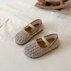 Medias Pantuflas de Plataforma Tejido Abierto para Niñas, Estilo Coreano, Para Verano al Aire Libre, Modernas, Versátiles, Diseño Hueco, Sandalias de Playa