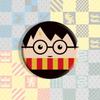 Broche de hojalata de Harry Potter con diseño de dibujos animados de 44 mm para mochilas.
