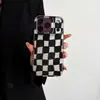 Xadrez Preto e Branco Retrô Aplicável à Capinha de Celular iPhone 17 Pro Max Apple 18 Pro Camada Dupla IMD 16/15