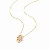 Colar Pingente Mão Oca Luxo Leve Nicho Sensação de Alto Padrão Corrente Clavícula Estilo Simples Temperamento Exquisito Versátil Colar para o Dia a Dia