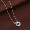 Corrente para Clavícula Feminina com Design de Moeda de Cobre Transfronteiriça, Estilo Minimalista com Cravação de Zircônia, Colar de Moda de Luxo Leve de Alta Qualidade, Venda Direta do Fabricante