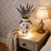 Nuevo Jarrón de Cerámica Azul y Blanco Estilo Chino, Decoración Creativa para el Hogar, Arreglo de Flores Secas Estilo Americano de Lujo Ligero con un Toque de Alta Gama