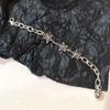 Corea Dongdaemun Retro Plata Esterlina 925 Estrella Estrella de Cinco Puntas Círculo de Amor Marca Torre de Hierro Pulsera Irregular ins Mujeres