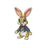 Patch de Bordado de Coelho Desenho Animado Fofo Adesivos de Tecido Roupas Roupas Mochila Sapatos e Chapéus Adesivos Decorativos Adesivos Quentes de Venda Transfronteiriça
