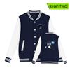Chaqueta de Béisbol con Temática de Manga Japonesa, Uniforme de Béisbol de Manga Larga para Otoño, Chaqueta Casual Holgada Estilo Oversize para Pareja