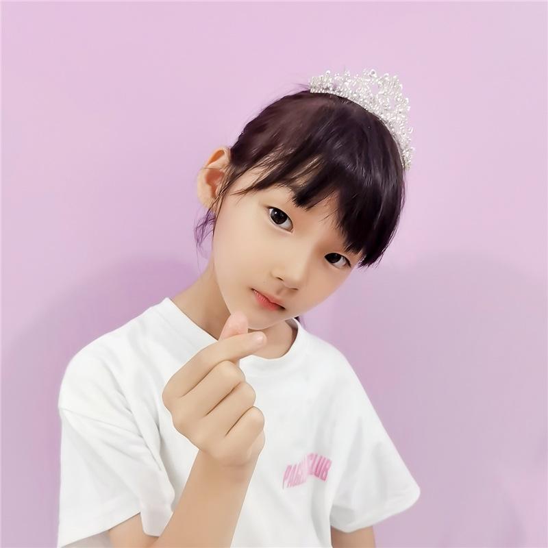 韩版儿童皇冠饰品影楼婚庆头饰水钻发梳发饰表演珍