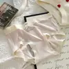Ropa Interior de Seda de Hielo Transpirable para Mujer, Entrepierna Antibacteriana de Algodón Puro, Pantalones Cortos Tipo Máscara Sin Costuras de Cintura Media, Tallas Grandes, Pantalones Cortos Triangulares Finos, Transpirables