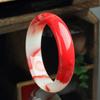 Alimentación Externa Rojo Sangre de Pollo Tira Ancha Pulsera para Mujer Pulsera Roja Fabricante Flor Flotante Suministro en Vivo Dropshipping