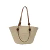 Bolso de Mano Tejido Grande de Estilo Francés Original, Bolso de Hombro para Vacaciones de Verano en la Playa, Bolso de Moda para Mujer Estilo Ins