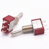 Micro Interruptor de Potencia 3 Pines 2 Posiciones MTS-102 Interruptor de Botón Rojo Plata