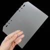 A5 Hoja Suelta Deflector PP Transparente Asimétrico Esmerilado Divisor de Hoja Suelta Cubierta Shell de Seis Agujeros para Hoja Suelta