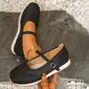 2025 Primavera y Verano Nuevos Comercio Exterior Talla Grande Transfronterizo Transpirable Poco Profundo Hebilla Zapatos Casual Versátil Zapatos de Mujer Europeos y Americanos