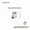 Funda Protectora de Acrílico Plano 2 Piezas Patrón de Gatito de Dibujos Animados, Antiroturas, Teléfono Tipo-C