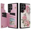 Funda con Doble Botón Estampada Adecuada para Samsung S26Ultra, Funda para Teléfono Pintada con Ranura para Tarjeta S25Edge/S24 Fe/S23