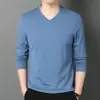 Camiseta de manga larga 2023 para hombre, primavera y otoño, fina, ajustada, casual, camiseta de manga larga para otoño