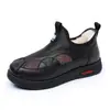 Zapatos de Algodón del Viejo Pekín para Mujer, Invierno con Forro de Terciopelo Cálido Impermeables, Zapatos para Madres de Mediana Edad y Ancianas, Suela Suave Antideslizante, Zapatos para Señoras Mayores y Abuelas