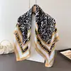 Bufanda Chal Foulard Cuadrado Grande Estampado Imitación Seda Satén Protector de Cuello Decorativo para Mujer Otoño e Invierno 2025