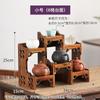 Prateleira de mesa pequena antiga em estilo chinês, prateleira de madeira maciça para exibição de bules de chá, prateleira de exibição para potes de areia roxos, conjunto de chá, enfeites de prateleira de armazenamento