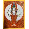Tangka pintado a mano de la Deidad Amarilla de la Riqueza, Obra de Arte Premium Nepalí de Manjushri, el Rey de la Riqueza, Pintura Decorativa para Entrada de Oficina