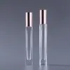 Botella Roller de 10 ml Botella de Vidrio de Fondo Grueso Botella de Perfume Redonda Cuadrada Botella Roller de Aceites Esenciales Botella de Recarga de Perfume Cosméticos