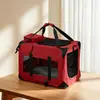 Transportador de mascotas de gran capacidad para todas las estaciones, tela de malla transpirable, mochila portátil para perros, bolsa de hombro individual plegable para perros