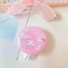 Estilo Japonés Linda Kuromi Chica Corazón Cinta Métrica Cinta Métrica Redonda Portátil Cinta Métrica Telescópica Automática Cinta Métrica Suave