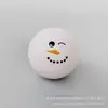 Decoración Navideña de Venta Caliente Transfronteriza, Bola Emoticono, Bola para Aliviar el Estrés de Mano, Bola de Muñeco de Nieve de PU de 4 cm