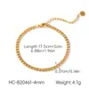 Colar Corrente Cubana de Aço Titânio 18K Dourado, Estilo Europeu e Americano, Não Desbota, Joia Versátil de Aço Inoxidável, Pulseira Transfronteiriça