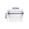 Pote Transparente Selado para Uso Doméstico, Pote Hermético à Prova de Umidade para Armazenamento de Grãos, Recipiente Quadrado de Plástico com Tampa, Caixa Organizadora para Chá e Produtos Secos