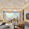 Cortina de Cuentas para Puerta, Cortina Divisoria de Cristal Artificial, Estilo Nuevo para Sala de Estar, Entrada, Baño, Decoración de Cuentas, Cortina Colgante de Calabaza, No Requiere Perforación