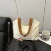 Bolso Tote Grande de Color Sólido Simple Estilo Coreano para Mujer Verano 2025 Lona Lienzo Casual Literario Bolso de Mano para Viajes de Negocios Moderno