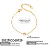 Estilo Minimalista Europeu e Americano Design de Nicho Pulseira de Corrente com Pingente de Diamante Único Aço Inoxidável Banhado a Ouro Real 18K Joia Transfronteiriça