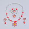 Novo Conjunto de Colar de Flores Infantil Moda Feminina Joias de Princesa Joias de Pérola Pingente Venda por Atacado Quente