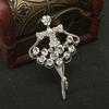 2023 broche de bailarina de diamante completo, fabricantes europeus e americanos de roupas de grande moda, atacado, corpete personalizado