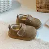 2026 Novos Sapatos de Algodão para Crianças Inverno Mais Veludo Quente Meninos Solado Macio Antiderrapante Sapatos Infantis Velcro Meninas Sapatos de Inverno