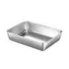 Recipiente cuadrado de acero inoxidable para conservar el sabor, caja de almacenamiento para refrigerador con tapa, caja pequeña para alimentos, frutas, guarniciones, condimentos