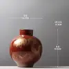 Vaso Vermelho Estilo Chinês Vaso de Ameixeira Jarrão de Jade Vaso de Primavera Vaso de Abóbora Decorações Criativas para Arranjo de Flores Suporte Antigo Ornamentos Cerâmicos