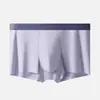 Ropa interior masculina de modal, calzoncillos tipo bóxer sin costuras para primavera y verano, de seda morera 7A, con entrepierna antibacteriana, calzoncillos tipo bóxer de talla grande para hombre