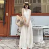 Vestido Largo de Diseño, Chaleco sin Mangas de Nueva Temporada, Jacquard Elegante, Corte Holgado, Vestido de Lujo Ligero, Estilo Francés de Verano para Mujer