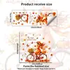 Pegatina de Pared con Atmósfera de Otoño para Dormitorio Patrón Combinado de Chica en Bicicleta Girasol Calabaza Decoración de Pared para Entrada de Estudio