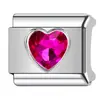 Corazón estampado con diamantes, personalizado, hecho a mano, único, italiano, DIY, accesorios para pulseras de acero inoxidable y joyería - abastecimiento