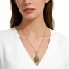 Suministro Transfronterizo de Alta Calidad de Nuevo Collar Colgante de Piedra de Cristal Natural Forma de Gota Collar Simple de Moda Joyería Cultural y Creativa